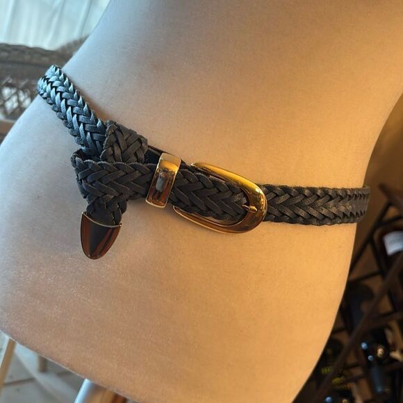 Vintage Capezio Braided Leather Belt (Blue) - M/L - Picture 2 of 6